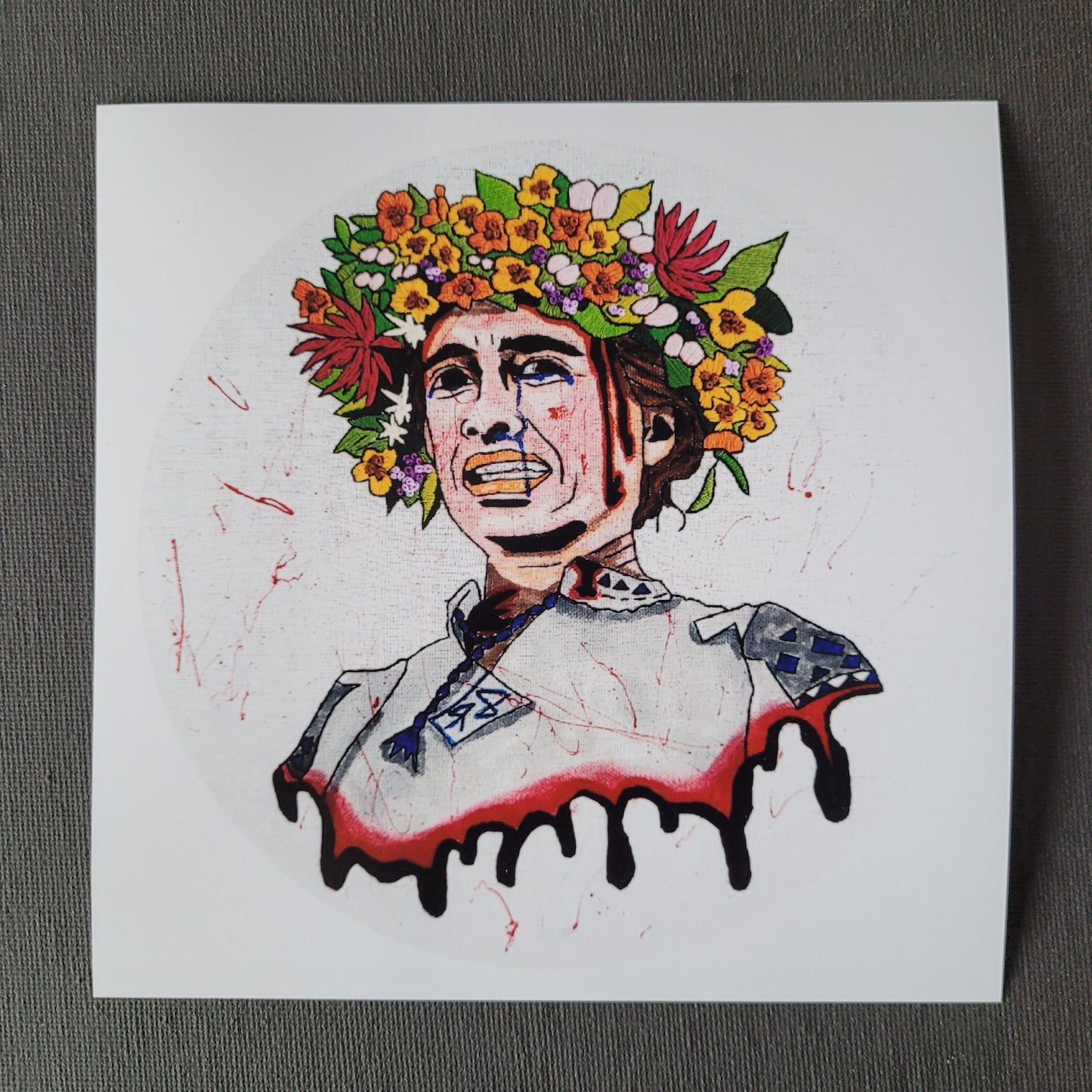 Midsommar | 6x6 Matte Embroidery Art Print