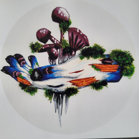 Amethyst Deceiver | 6x6 Matte Embroidery Art Print