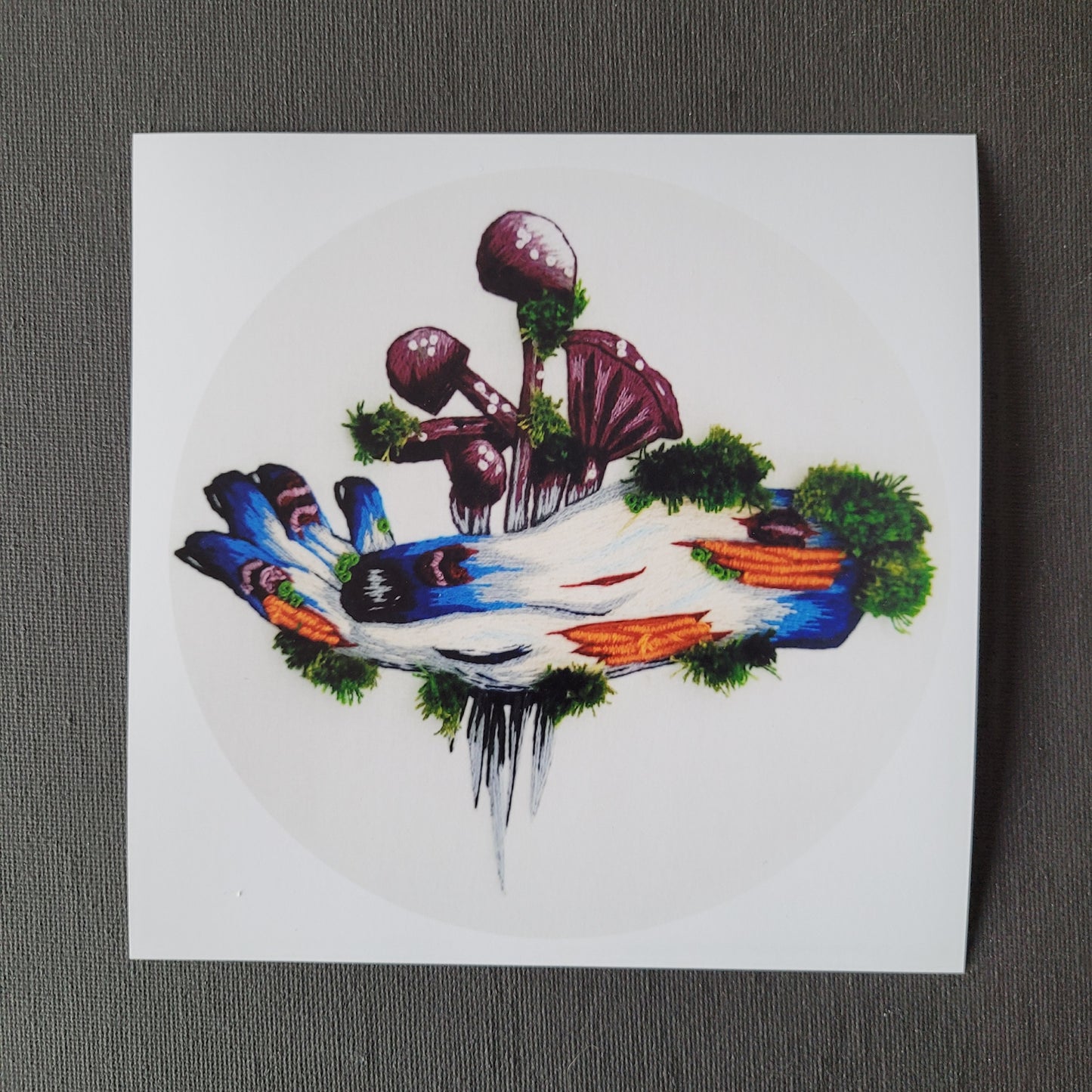 Amethyst Deceiver | 6x6 Matte Embroidery Art Print