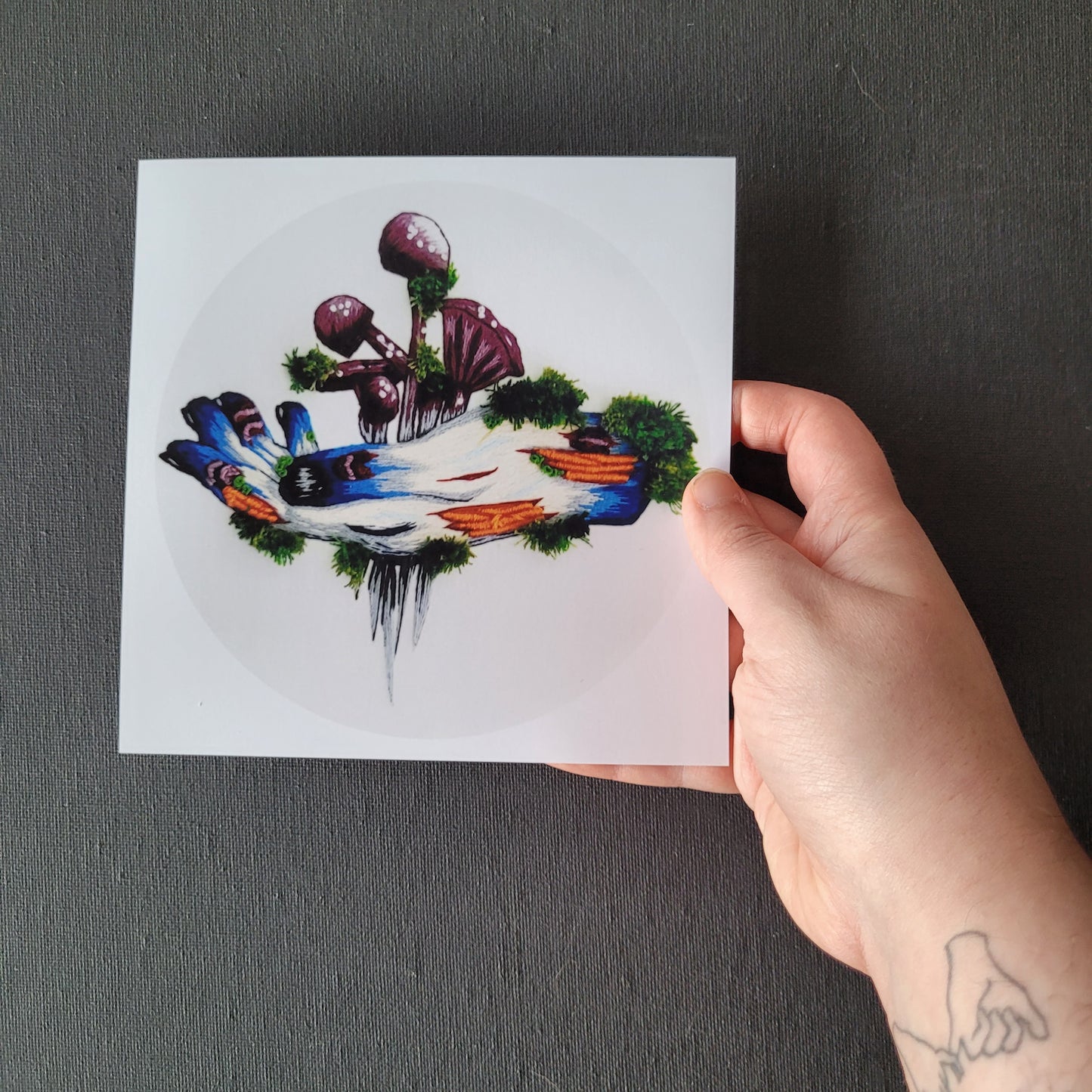 Amethyst Deceiver | 6x6 Matte Embroidery Art Print