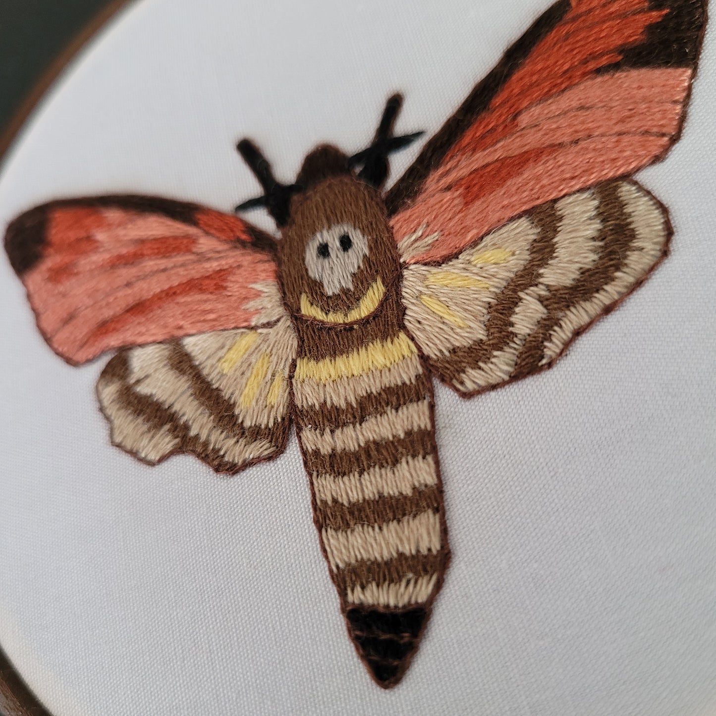Death Moth | 4inch Embroidery Hoop