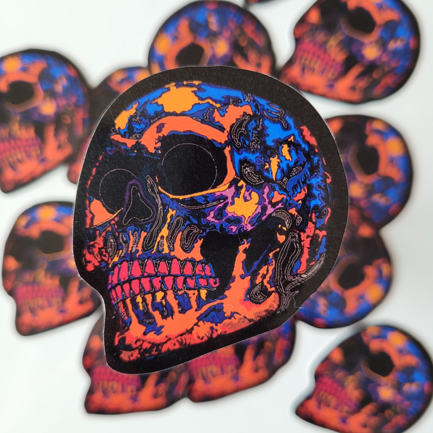 Neon Skull | Waterproof Vinyl Sticker