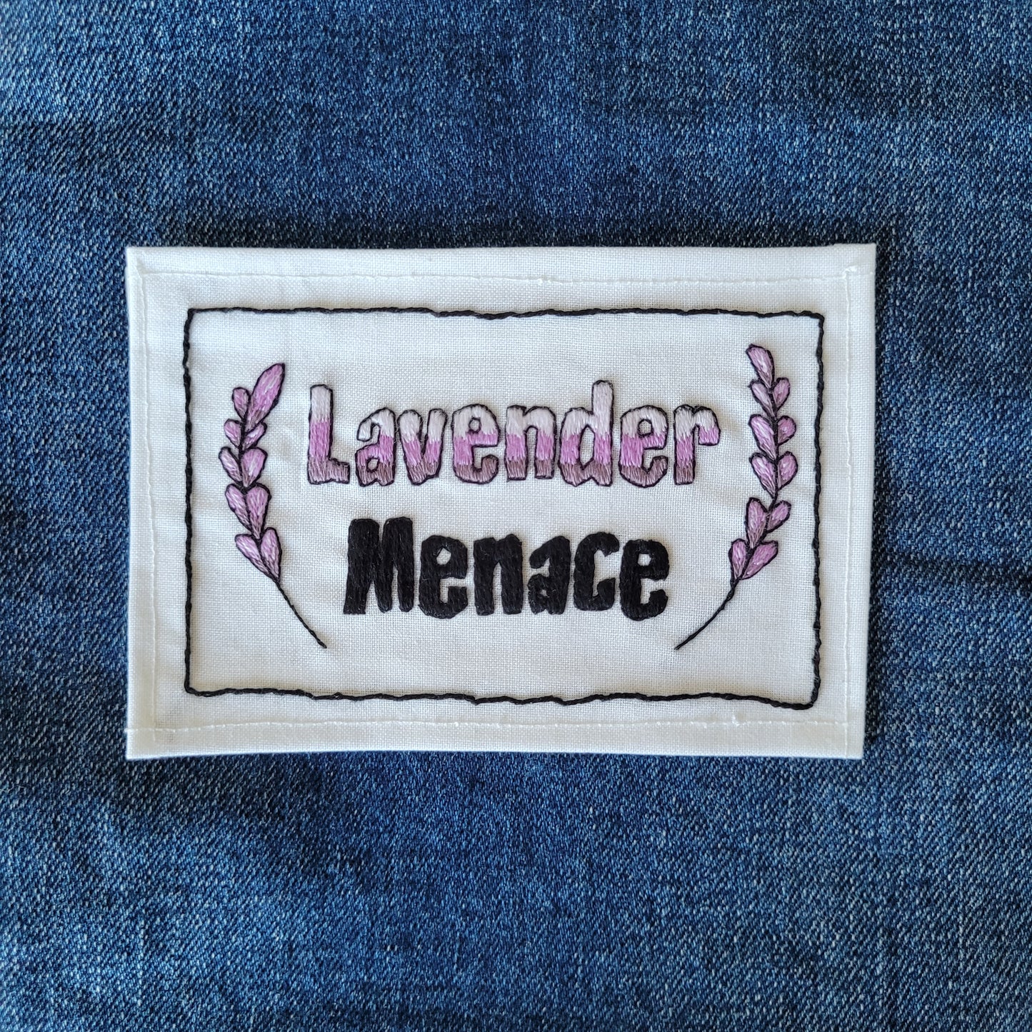 Lavender Menace | hand Embroidered Iron-on Patch