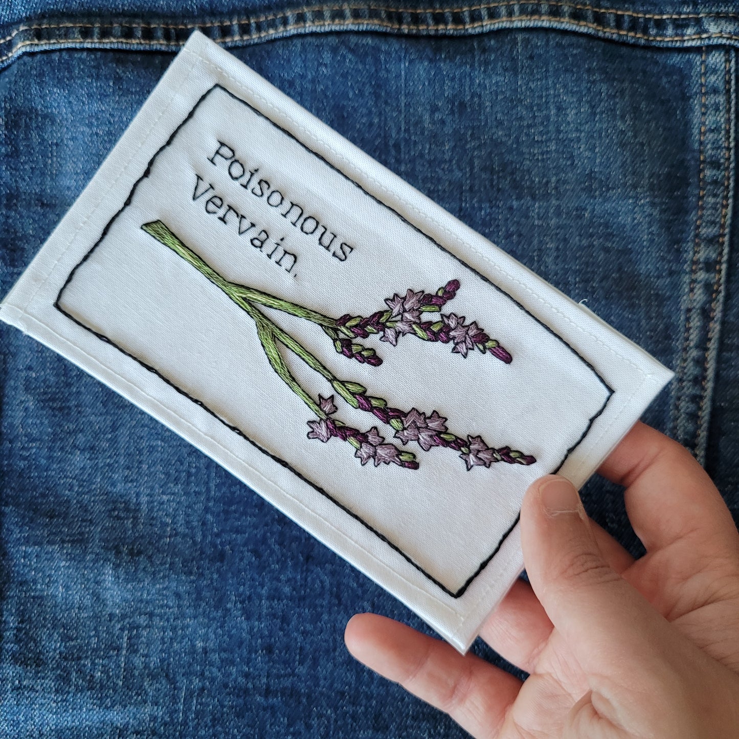 Vervain | hand Embroidered iron-on Patch