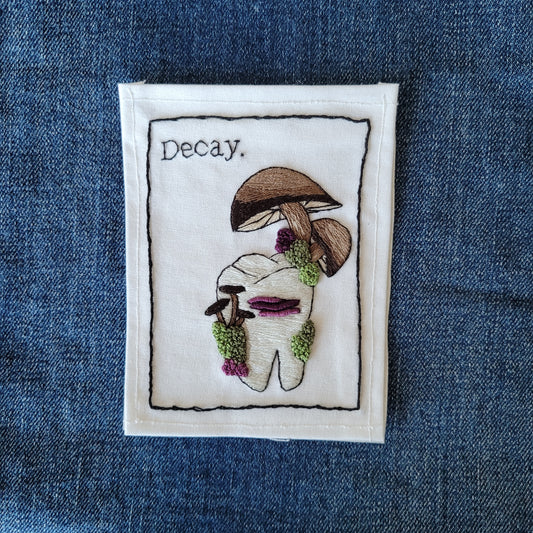 Decay | Hand Embroidered Iron-on Patch