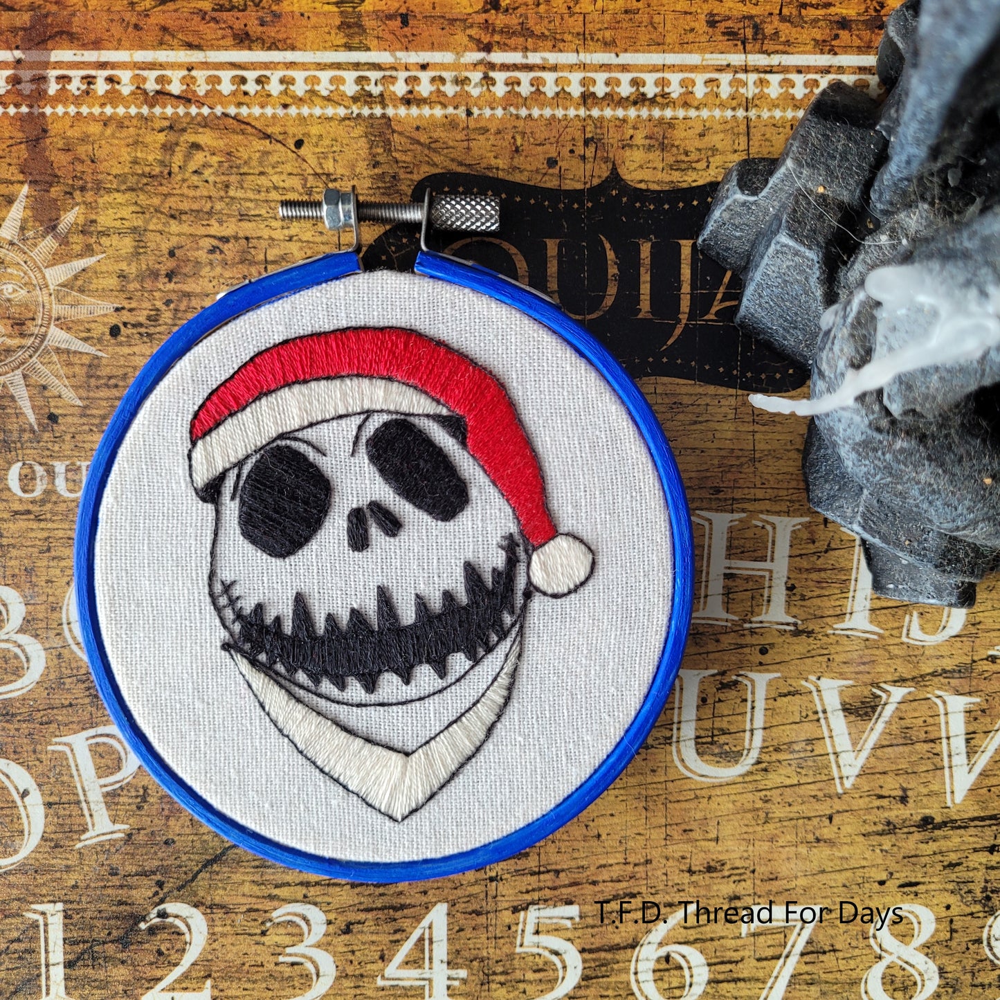 front of jack skellington hoop