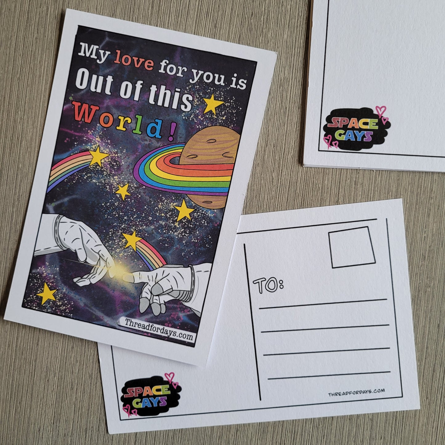 front and back of postcard