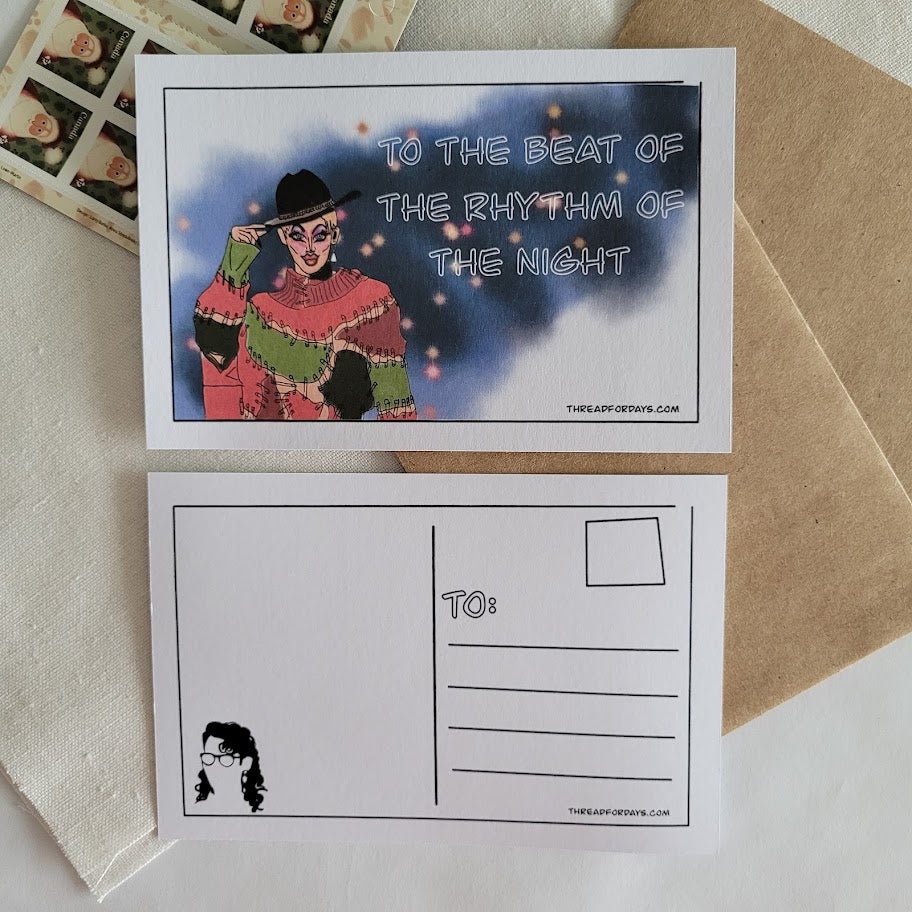 front and back of Crytal Methyd postcard