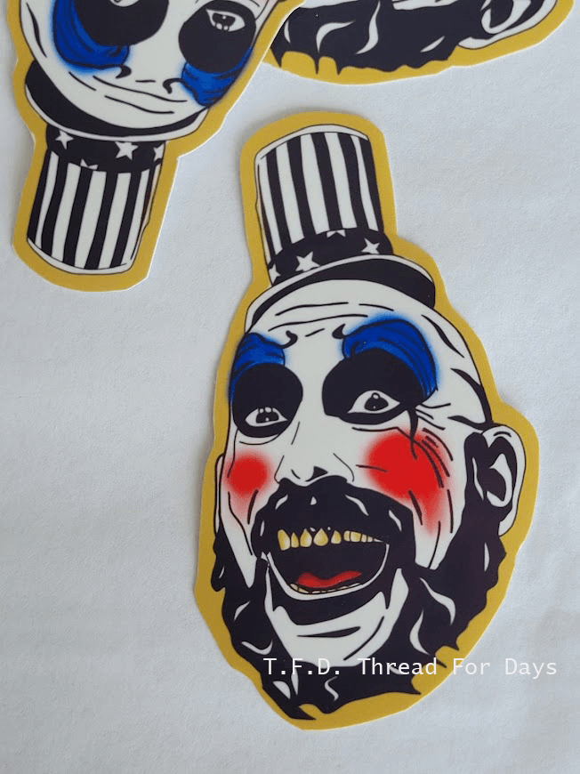 captain spalding sticker on white background
