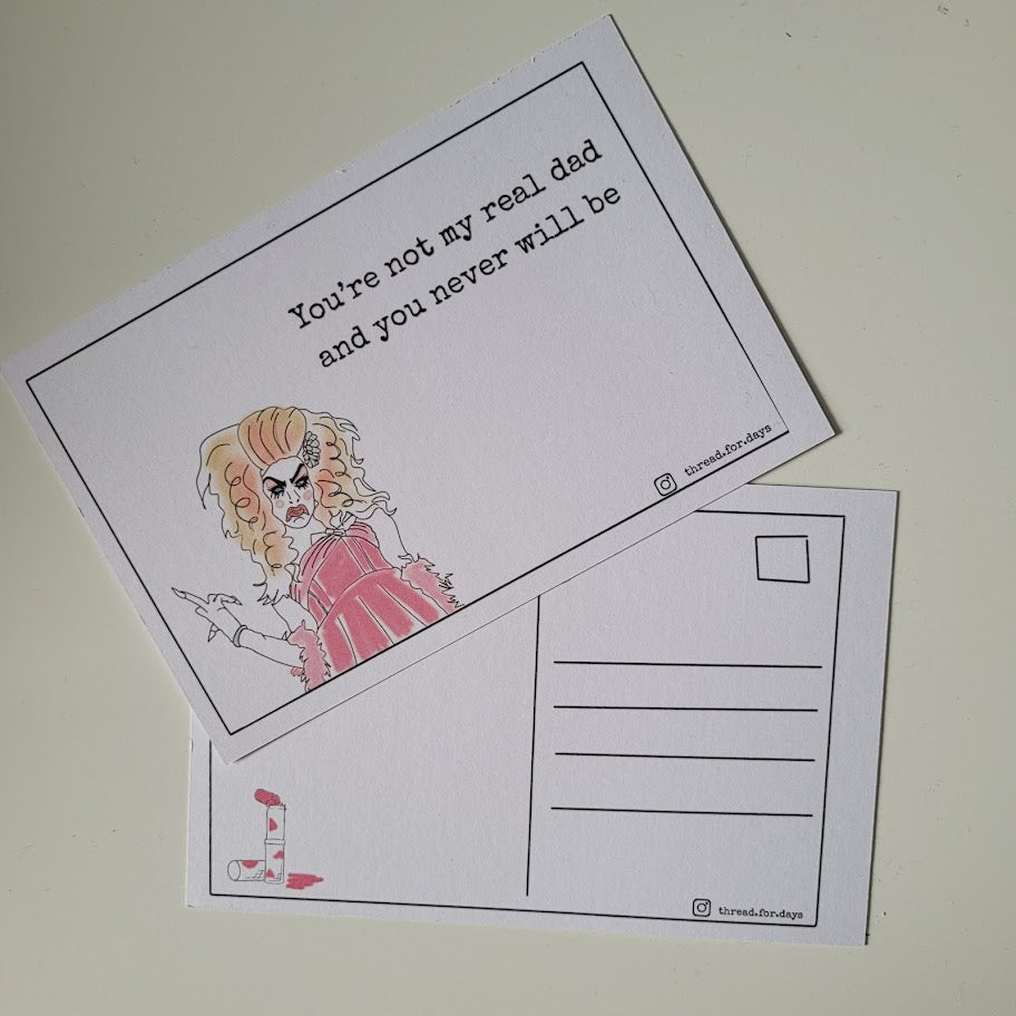 front and back of Lil Poundcake postcard