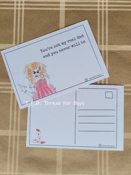 front and back of lil poundcake postcard