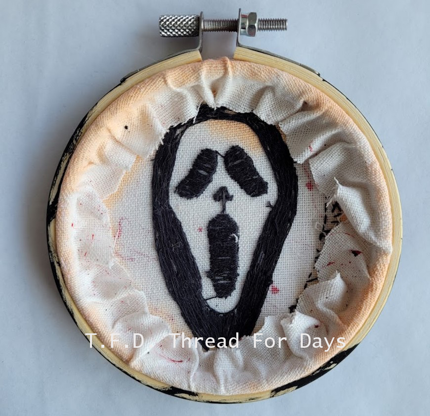 back scream mask hoop
