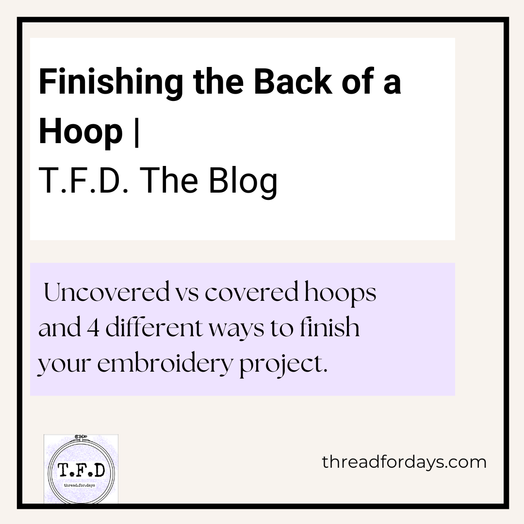 Finishing the Back of A Hoop | T.F.D. The Blog