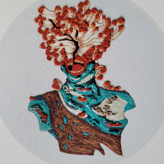 Clicker | 6x6 Matte Embroidery Art Print