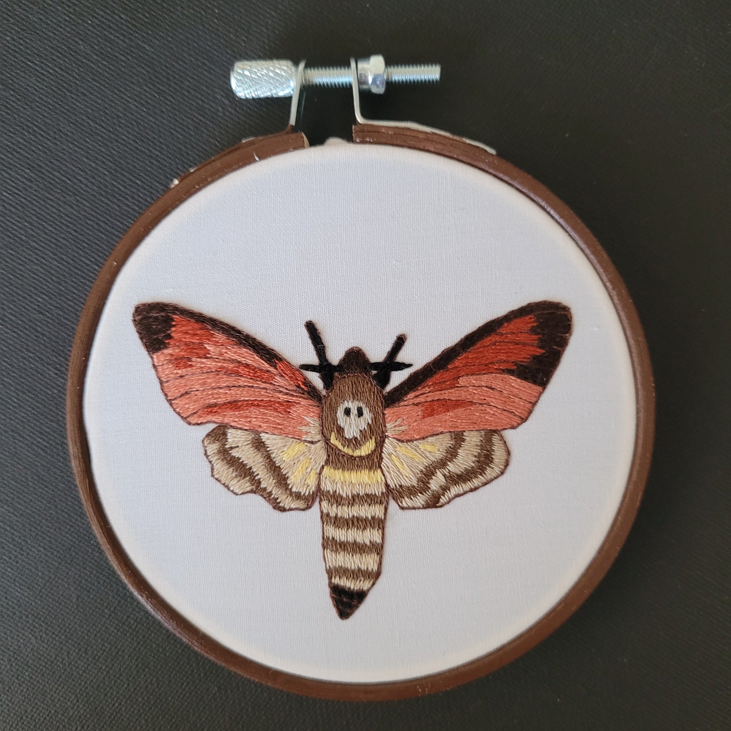 Death Moth | 4inch Embroidery Hoop
