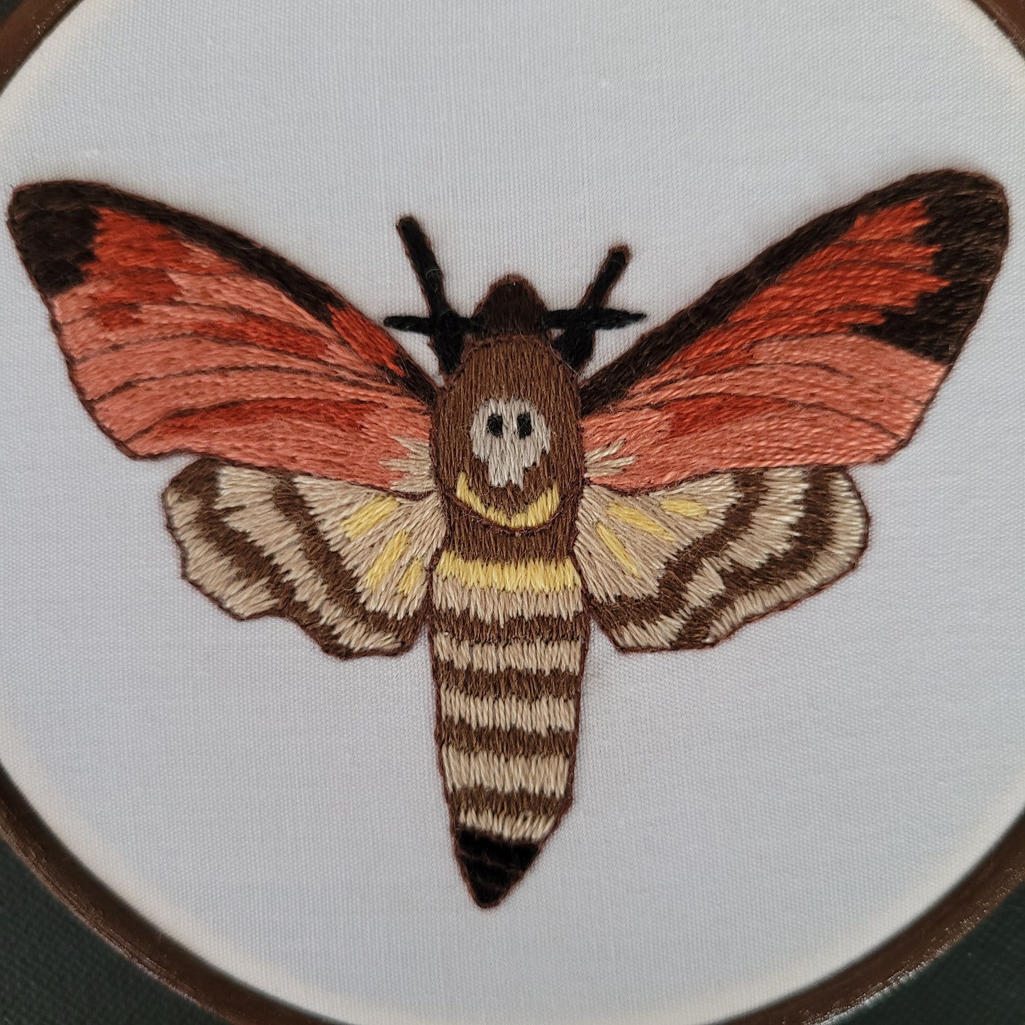 Death Moth | 4inch Embroidery Hoop