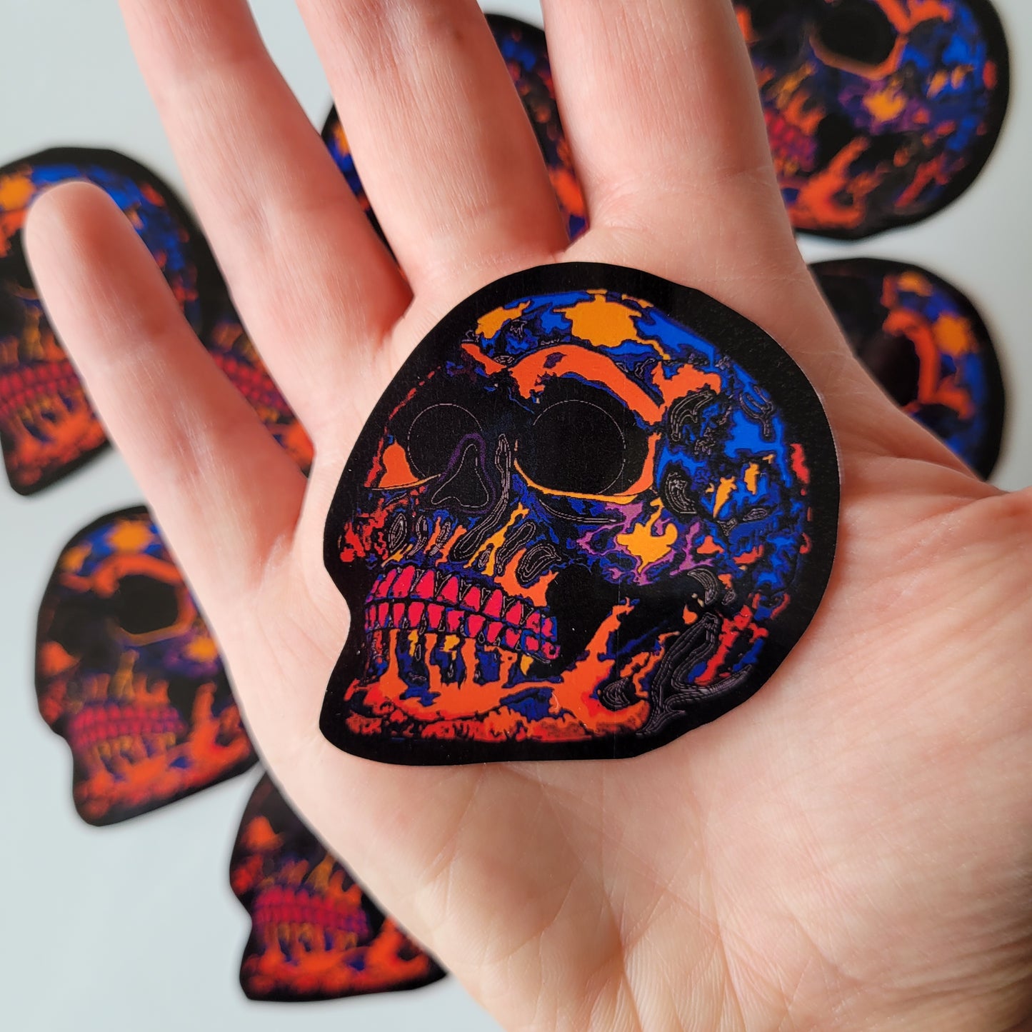 Neon Skull | Waterproof Vinyl Sticker
