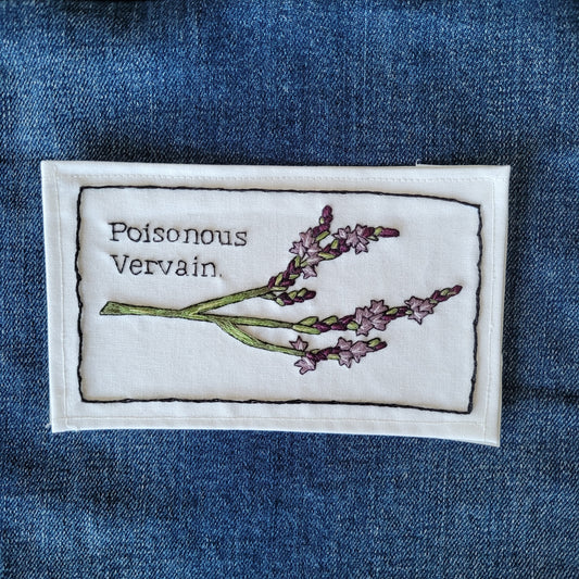 Vervain | hand Embroidered iron-on Patch