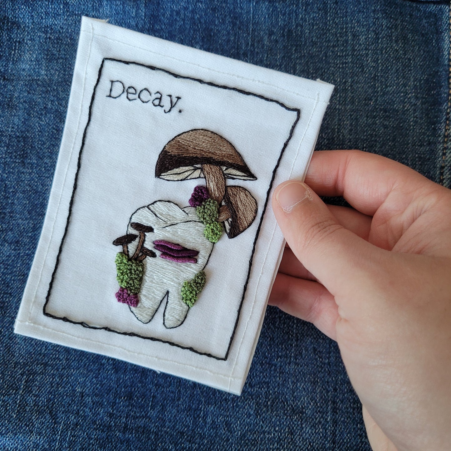 Decay | Hand Embroidered Iron-on Patch