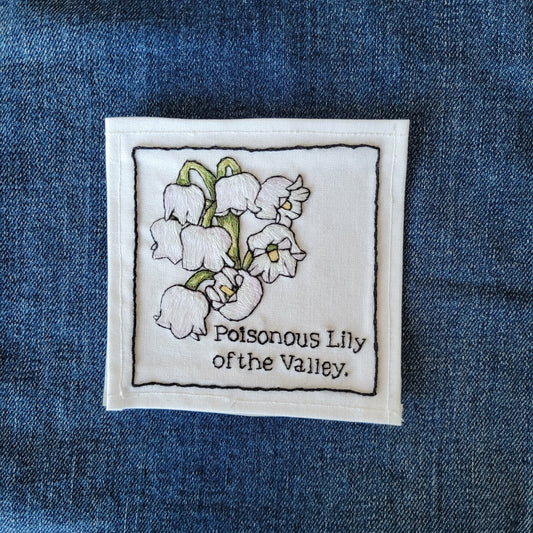 Lily of the Valley | Hand Embroidered Iron-on Patch
