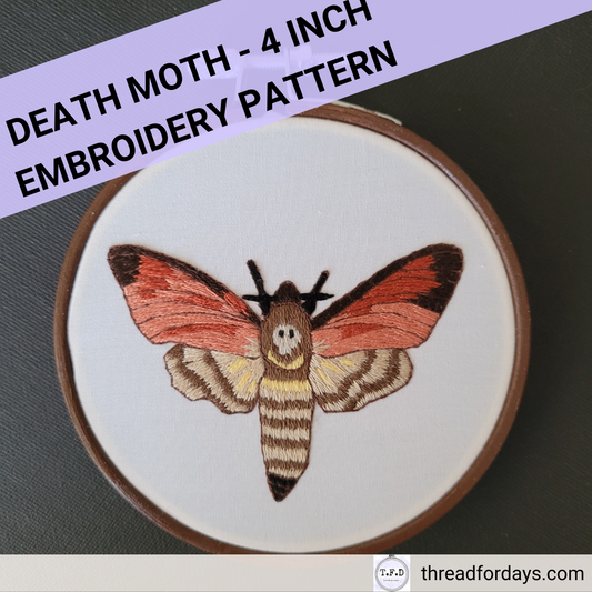 Death Moth | 4inch PDF Embroidery Pattern