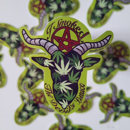 close up devils lettuce sticker