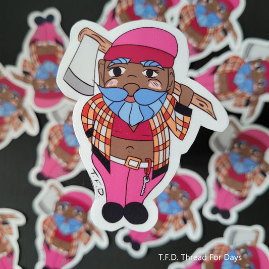 close up of lesbian gnome sticker