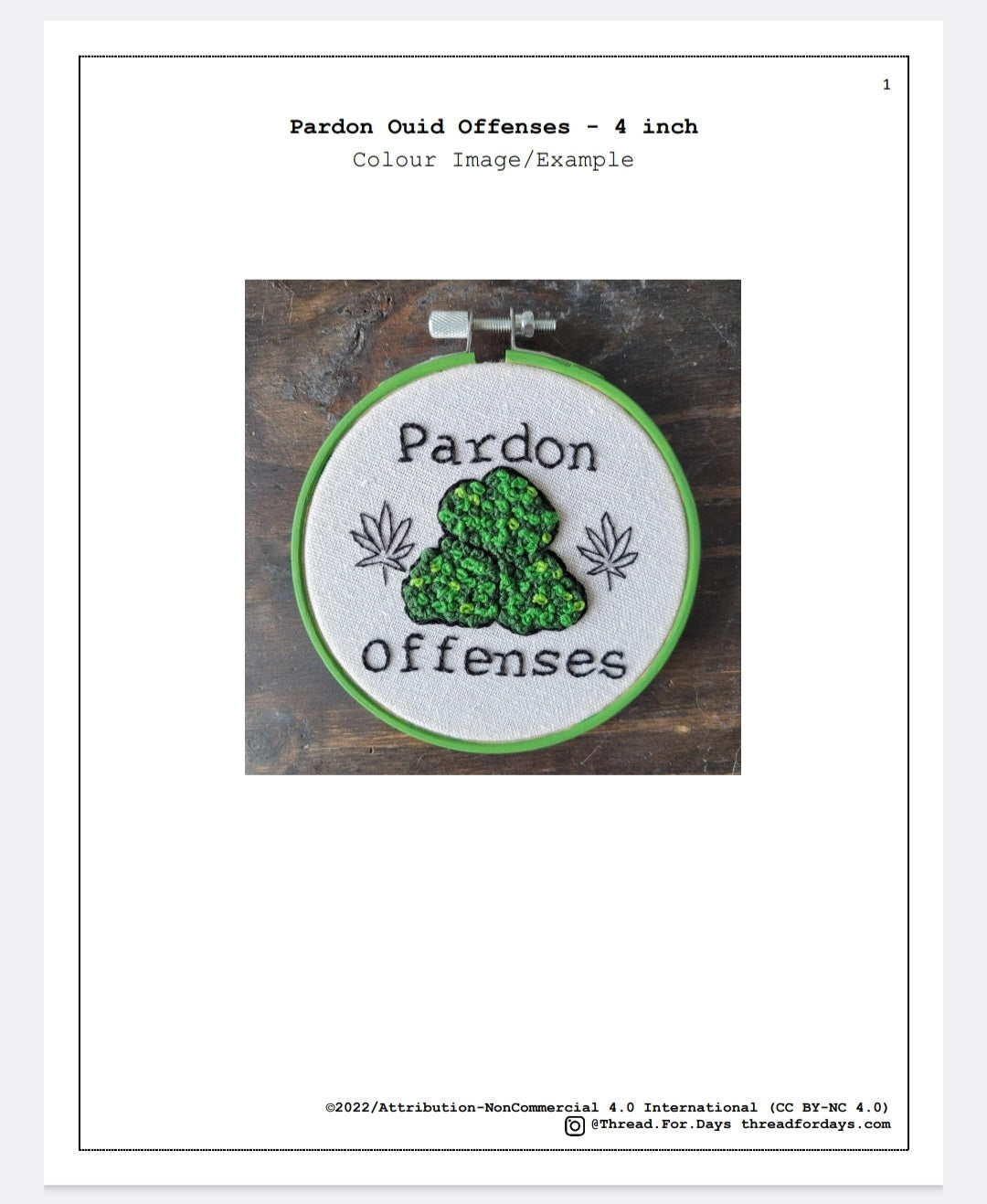 firs tpage of the Pardon ouid offenses hoop PDF pattern